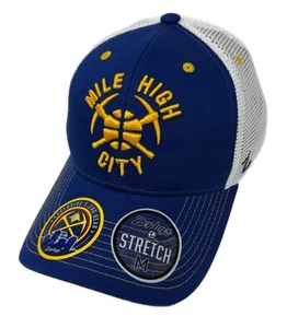 Cappello Zephyr NBA Denver Nuggets RARO "Meshy" Curved Bill elasticizzato NUOVO CON ETICHETTE - Foto 1 di 6