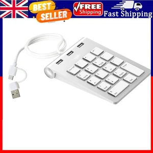 USB y Tipo C Cableado Numpad Wi/3 Puerto USB 2.0 Hub 18 Teclas para Computadora Portátil de Escritorio. - Imagen 1 de 11