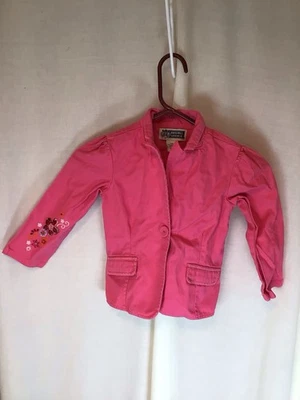 Route 66 Toddler Jacket Pink Size 4/5 Floral Embroidered Sleeve - Image 1 of 4