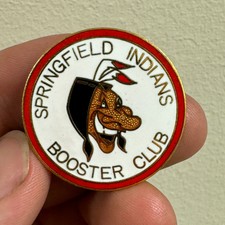 Vintage Springfield Indians AHL Hockey Team Booster Club Pin Pinback