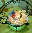 Special Lamp Table Vintage Blossom Murano Basket Green Table Lamp Vintage