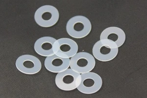 Lavadoras transparentes de plástico de nailon Dzus m6 6,3 mm 13 mm OD 0,5 mm de espesor - Imagen 1 de 3