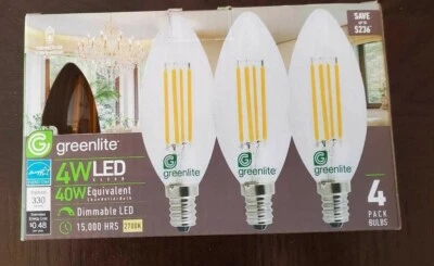  40 Watt LED Chandelier Light Bulbs Candelabra Light bulbs  Dimmable  - Image 1 of 4