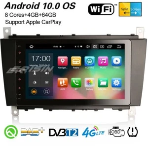 8-Kern Navi Android 12 Autoradio DAB+CarPlay Mercedes-Benz C/CLK/CLC Klasse W209 - Bild 1 von 12