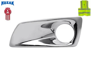 Chrome Plastic Fog Light/Lamp Bezel Left Driver Side For Kenworth T660 - Picture 1 of 8