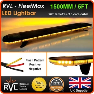 12/24v 5ft LED Beacon Bar Light Amber Recovery Warning Strobe 150cm 1500mm 1.5m - Picture 1 of 22