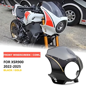 Faro parabrisas negro/dorado Yamaha XSR 900 XSR900 carenado delantero nariz capucha - Imagen 1 de 7