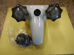 *DURA FAUCET DF-PL720S-BQ 4" BISQUE PLASTIC BATHROOM FAUCET WITH DIVERTER   - Picture 1 of 4