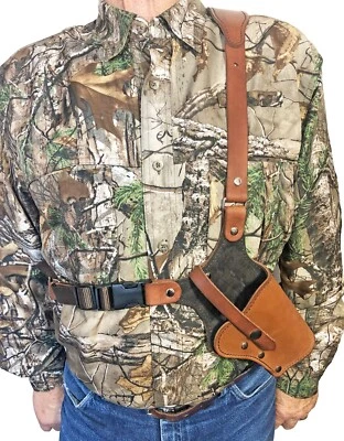 Sportsman's Chest Holster for Colt Revolvers Brown or  Black Leather - Image 1 of 4