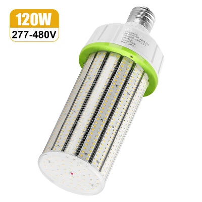 LED Corn Light Bulb E39 Mogul Base 120W 277-480V Warehouse  Street Garage Lights - Image 1 of 4