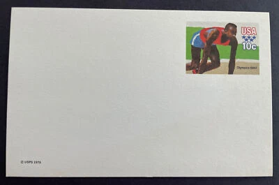 UX80 US Postal Card 1979 10c Olympics 1980 - Image 1 of 2