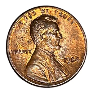 Lincoln Memorial 1984 un centavo ¡sin marca de ceca!! RARO - Imagen 1 de 4