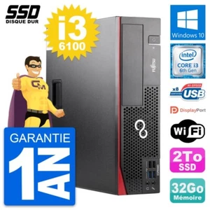PC Fujitsu Esprimo D556 DT Intel Core i3-6100 RAM 32Go SSD 2To Windows 10 Wifi - Imagen 1 de 7