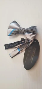 New Littlest Prince Couture Bow Tie Size 0-8 years Boys Blue Silver Black - Picture 1 of 3