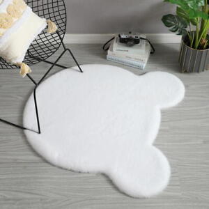 Cute Bear Shaped Carpet Faux Rabbit Fur Cushion Pads Soft Warm Cat Dog Pet Mats
