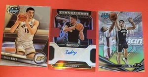 ZACH EDEY AUTOGRAPH ROOKIE RED PRIZM CARD #29/199 +BOWMAN'S BEST REFRACTOR RC +1 - Picture 1 of 8