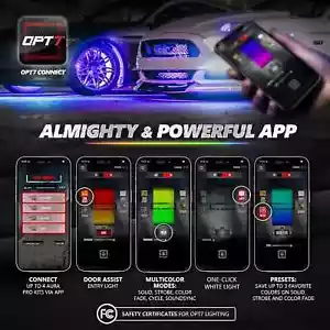 LED Underglow Bluetooth Enabled Lighting Kit OPT7 AURA PRO All-Color BRAND NEW - Picture 1 of 12
