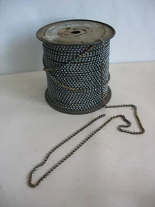 NOS Vintage Alfred Hoviss NYC NY Blue glass rhinestone chain brass costume Craft - Picture 1 of 9
