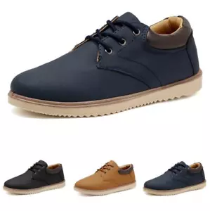 Oxford para hombre Trabajo Oficina Negocios Planos para Caminar 44 Vestido Formales Cuero Zapatos B - Imagen 1 de 15