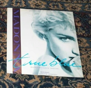 MADONNA TRUE BLUE EXTENDED DANCE VERSION/HOLIDAY FULL LENGTH ORIGINAL UK 12" - Picture 1 of 4