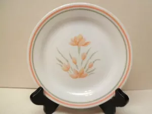 Set of Five Corning Corelle Peach Floral Pattern Salad Plate - Picture 1 of 1