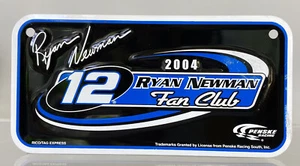 Nascar Racing Ryan Newman 12 Alltel Fan Club 6” Metal License Plate Penske 2004 - Picture 1 of 2