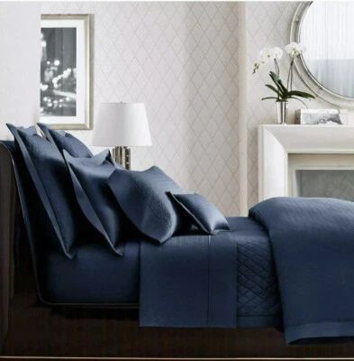 Ralph Lauren Bedford Jacquard Cotton Duvet Cover - FULL / QUEEN - Highland Navy - Image 1 of 4