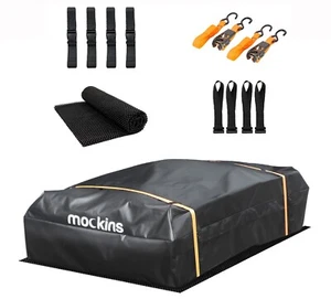 Mockins Roof Carrier Bag Set - USED - Black 25ft, 4 Straps, 2 Ratchet Straps - Bild 1 von 5