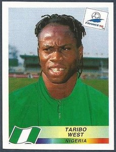 PANINI WORLD CUP FRANCE 1998- #248-NIGERIA-TARIBO WEST
