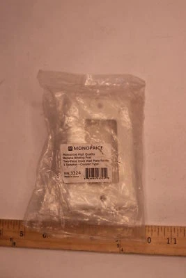 Placa de pared de dos piezas con poste de encuadernación de plátano Monoprice para 1 altavoz dorado Foto 1 de 3