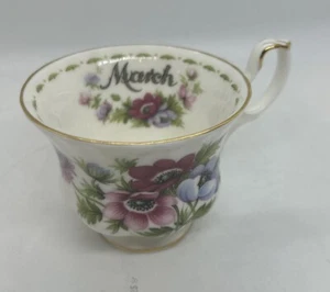 Royal Albert Bone China England Flower Of The Month Series Tea Cup 1970 March - Picture 1 of 6