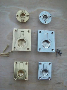 CABINET CUPBOARD DRAWER DOOR RECESSED FLUSH PULL HANDLES - Picture 1 of 4