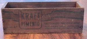 VINTAGE KRAFT PIMENTO CHEESE WOOD BOX - Picture 1 of 7