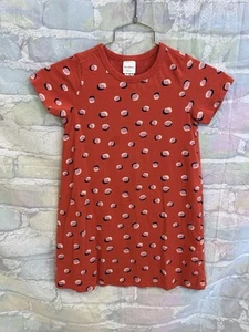 Girls Hanna Andersson Coral Dots Dress 130 8 - Picture 1 of 3