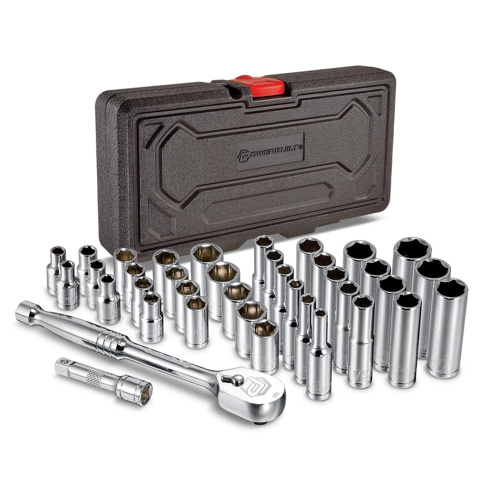 Powerbuilt 642450 38 Piece 1/4-inch Drive Mechanics Tool Set - with SAE and M... - Image 1 of 4