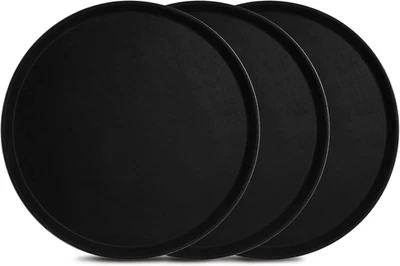 TOPZEA 3 Pack Large Restaurant Serving Tray, 16 Inch Plastic round Server Tray,  - Image 1 of 4