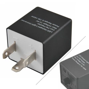 3-poliges Blinkrelais LED-Anzeige Blinker einstellbar für 12-V-Automotor - Bild 1 von 10