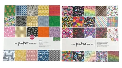 Lot of 2 Paper Studio 12 x 12 Cardstock Paper Pads For Scrapbooking Cards Crafts - Image 1 of 4