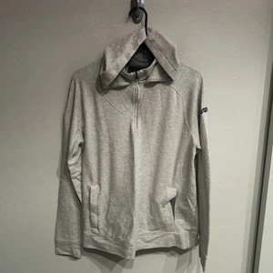Sudadera con capucha pulóver con cremallera 1/4 beige mediano Kjus para hombre - Imagen 1 de 10