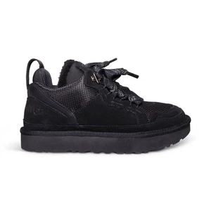UGG LOWMEL SCHWARZ WILDLEDER TEXTIL SPORTLICHE SPITZE SNEAKER HERREN SCHUHE GR. US 7 NEU - Bild 1 von 5