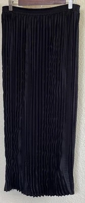 Vintage Espirit Collection 1990s Maxi Sheer Black Full Pleated Skirt Size Small - Image 1 of 4