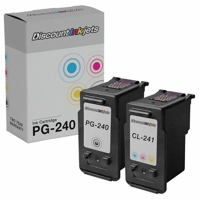 2 PG-240 240 CL-241 241 Black Color Printer Ink Cartridge for Canon MG2120 MG220 - Image 1 of 4