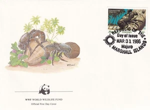 SA14 Marshall Islands 1986 World Wildlife Fund - Crab FDC - Picture 1 of 1