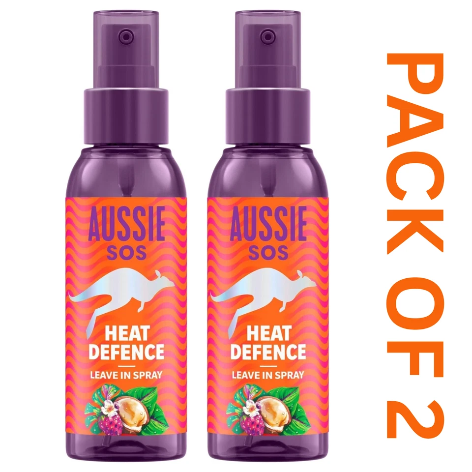 Aussie Heat Defence Spray for Hair Leave In Conditioner Spray 100ml X 2 PACK - Image 1 of 1