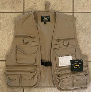 Gilet da Pesca Crystal River Utility "Shorty" 17 Tasche Outdoor Uomo Small S Nuovo con etichette - Foto 1 di 10