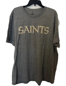 Men's Nike Heather Gray New Orleans Saints Wordmark Essential T-Shirt Size 2XL - Picture 1 of 5