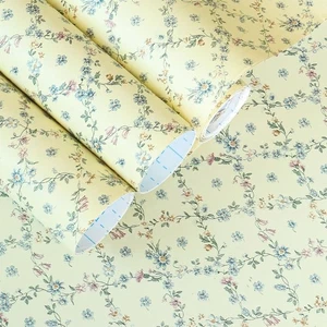 Selbstklebende gelbe Blumen Regal Liner Kontakt Papier 17,7x117 Zoll - Bild 1 von 4
