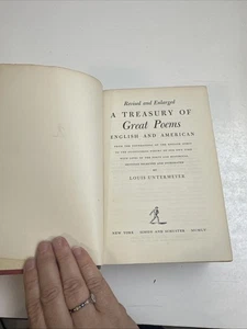 A Treasury of Great Poems, by Louis Untermeyer, 1955 Edition! - Picture 1 of 24