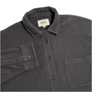 Madewell Giacca Camicia Pile Strato Donna M Grigio Shacket Bottoni Outdoor Accogliente - Foto 1 di 6