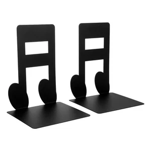 Musical Note Bookends Student Metal Holder for Exquisite Organizer - Picture 1 of 12